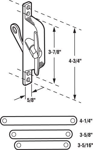 PRIME-LINE Prime-Line H 3558 Jalousie Operator, 3 Link Arms, Bronze, Tee Handle (Single Pack)