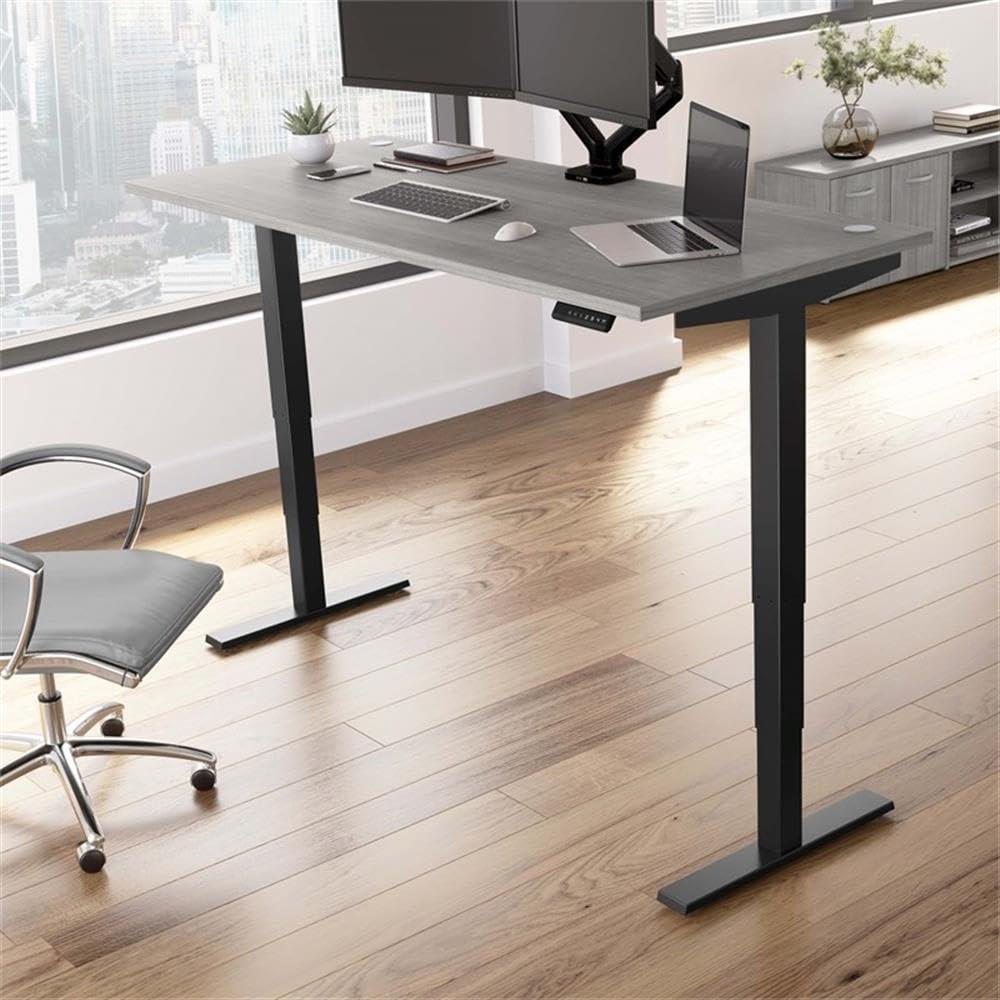 Bush Furniture Bush Business Furniture 72-inch Electric Height Adjustable Standing Desk, Ergonomic Sit-Stand Computer Table for Home and Professional Office, Move 40 Series, Platinum Gray with Black Base