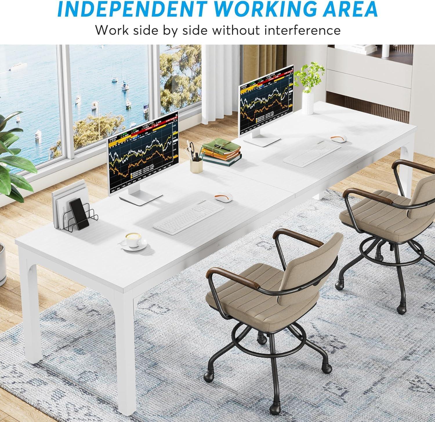 Tribesigns Tribesigns 78.7 Inches Extra Long Computer Desk 2 Person Desk, Double Long Desk, Workstaion for Home Office