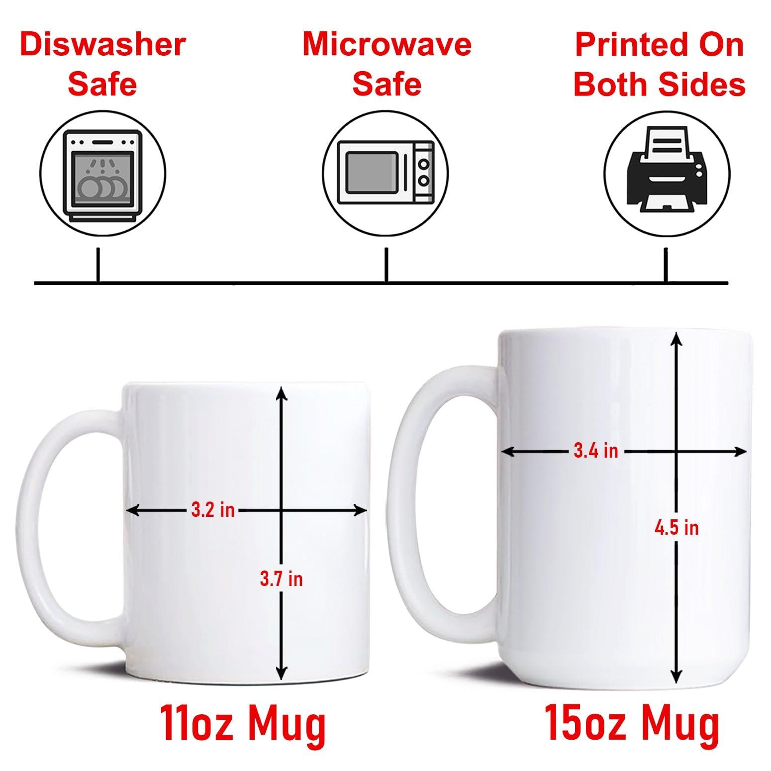 Ezaro Custom Daddy Coffee Mug with Names, Dad of Three Cups, Future Dad Mug from Baby Bump, Papa Porcelain Cup, Personalized Father Tea Cup, Daddy Ceramic Mug, Gift for Father Dad, White Cup 11oz 15oz