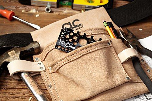 Wallet Ninja Wallet Ninja PRO: 26 in 1 Credit Card Multitool (Measure Bits & Bolts, Wrenches, Protractor, Bottle Opener)