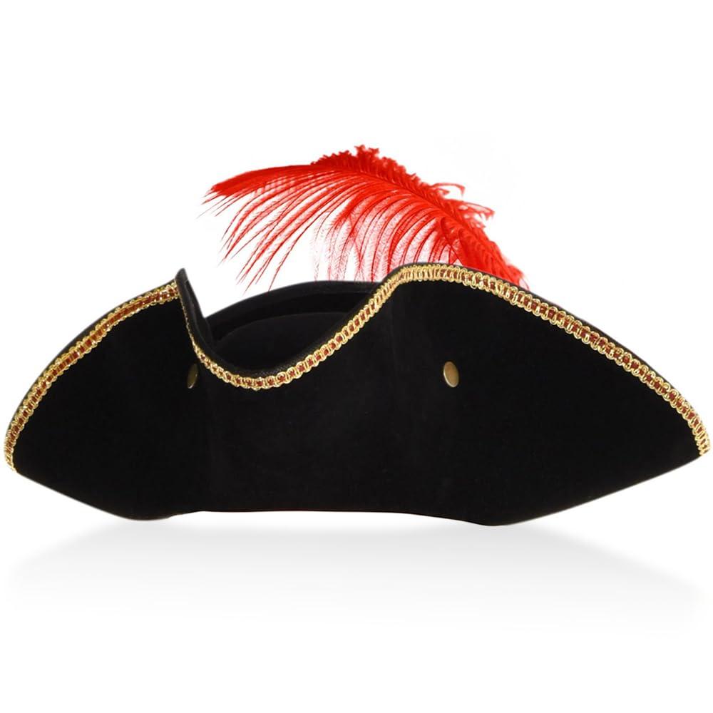 Party City Buccaneer Hat - Adult Size (1 Pack) - Premium Pirate Captain Costume Accessory for Halloween Parties & Cosplay Events