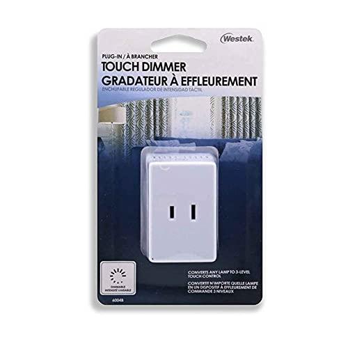 Westek Westek 6004B 200W 3-Level Touch Lamp Plug-In Dimmer, White (6)