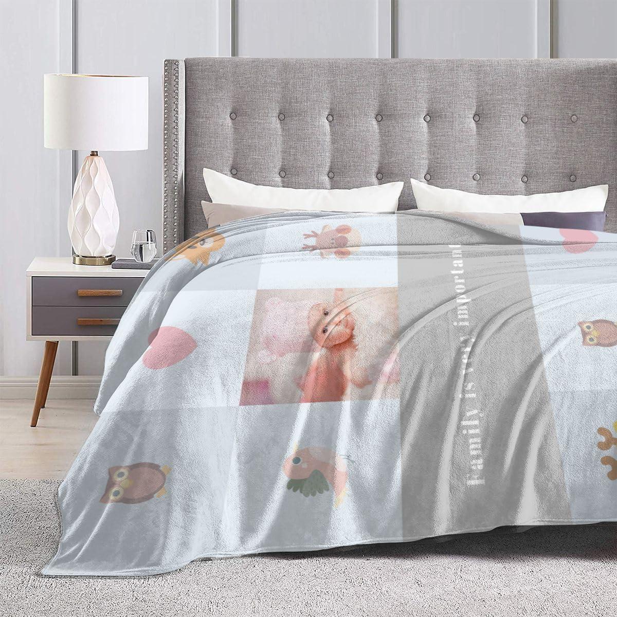 Yhbtgvrce Yhbtgvrce Customized Blanket, Using Photos of Family, Friends, Couples Or Pets, Personalized Blankets for Girlfriend Boyfriend Dad Mom Friend, Custom5, 60\"x80\"