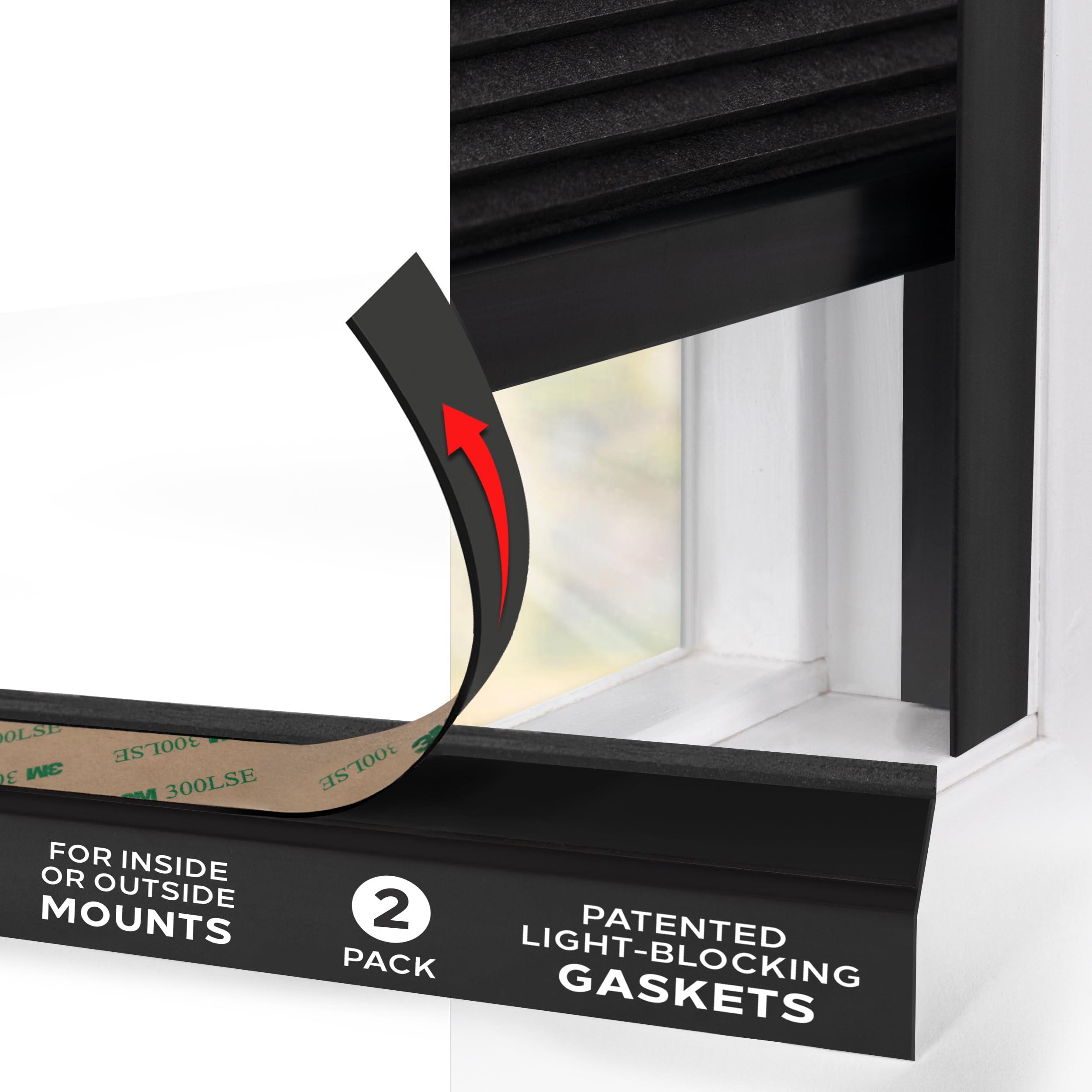 Sleepy Time Tracks Sleepy Time Tracks- Light Gap Blocker for Cellular and Window Shades. Effective at Light Blocking Along The Edges of Your Blackout Shades (72\" Black Removable)