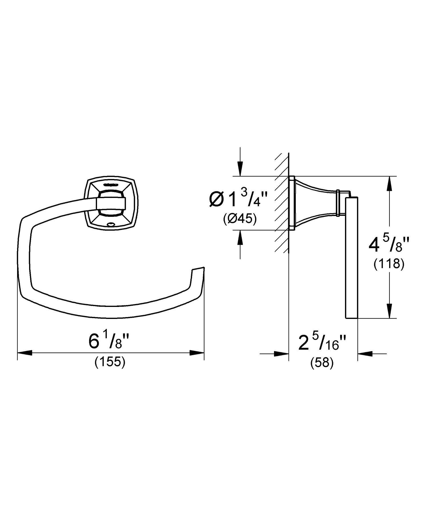 GROHE Grohe 40625000 Grandera Paper Holder, Starlight Chrome