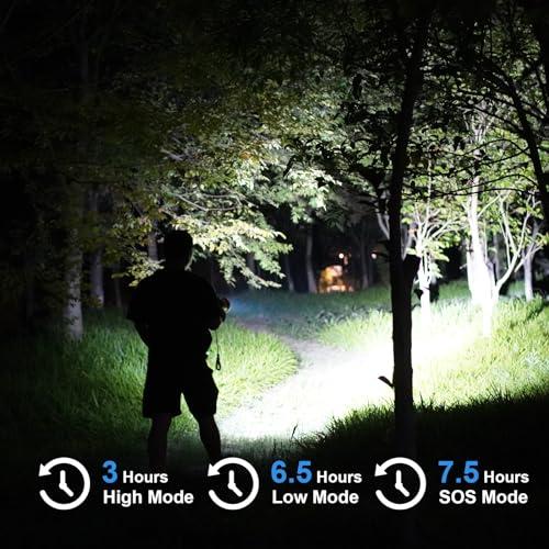 GOODSMANN GOODSMANN Rechargeable Spotlight Waterproof LED Flashlight 3000 Lumen Submersible Searchlight with USB Adapter Car Charger 9924-H101-01