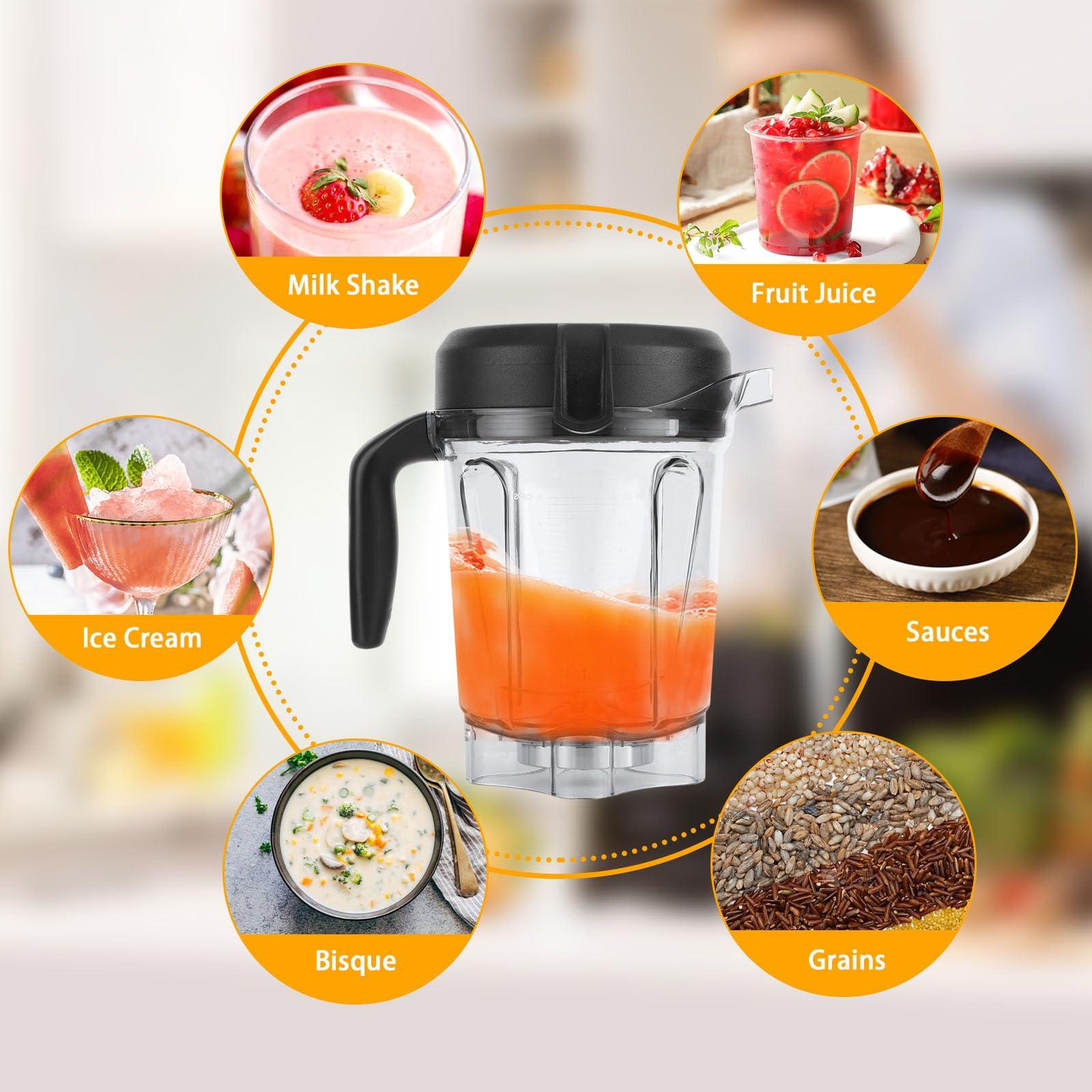 Domigard For Vitamix Blender Pitcher 64oz Low-Profile,Replacement for vitamix 750 container, 5000/5200/6300/7500/VM0158a/VM0197,For Vitamix-G Blender Container cup jar