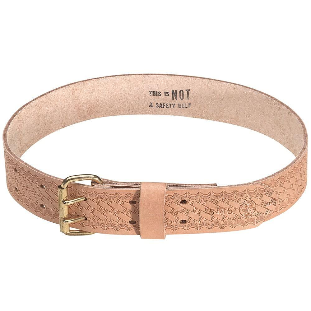 Klein Tools Klein Tools 5415S Tool Belt, Heavy-Duty Leather Work Belt for Contractors, Construction, Carpenters, Electricians, Framers, Ironworkers, Small