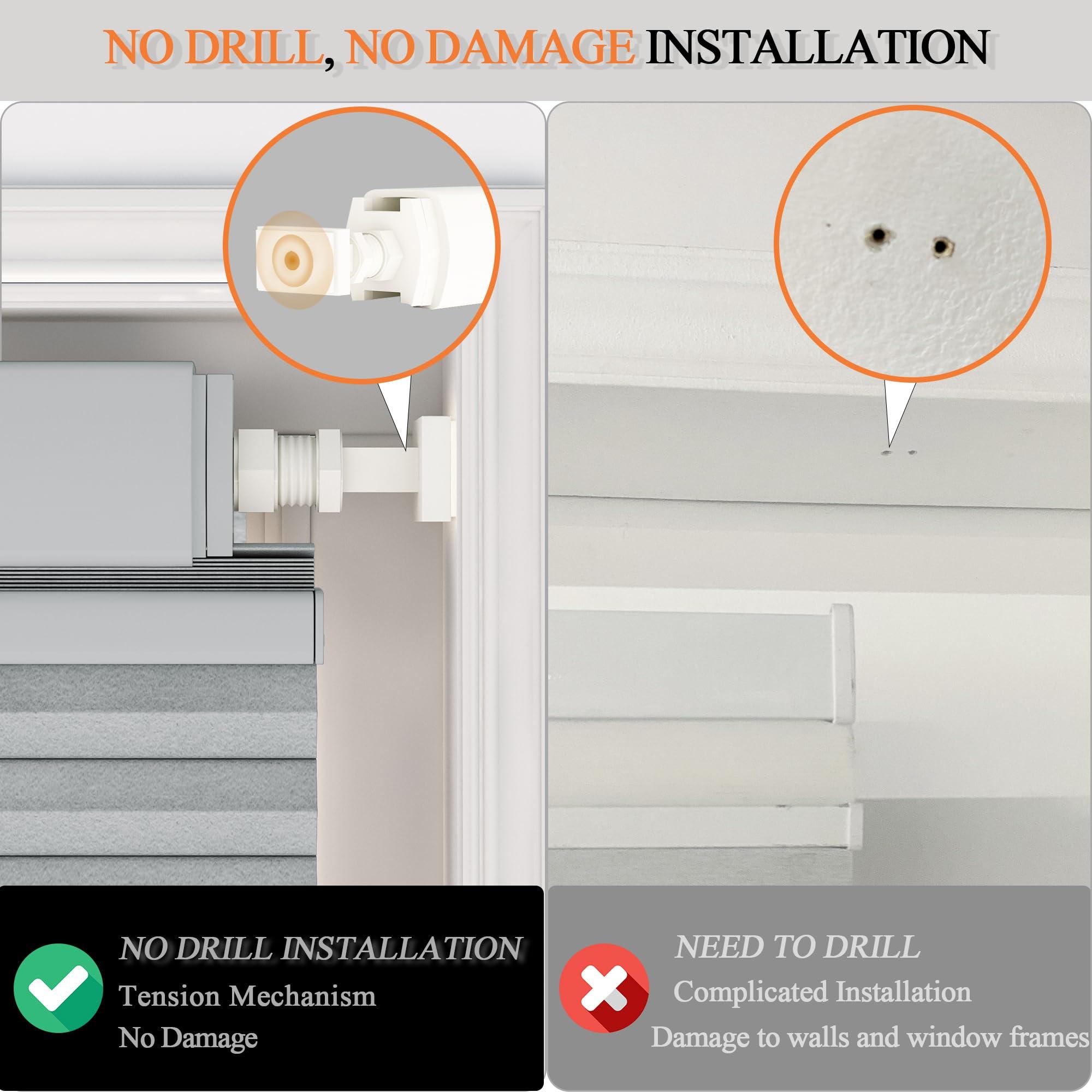 SLKWDOBD No Drill Top Down Bottom Up Cellular Shades Cordless, No Tool Pull Down Blackout Honeycomb Shades, Room Darkening TDBU Cellular Blinds with Thermal Insulated Noise Reduction for Indoor Window