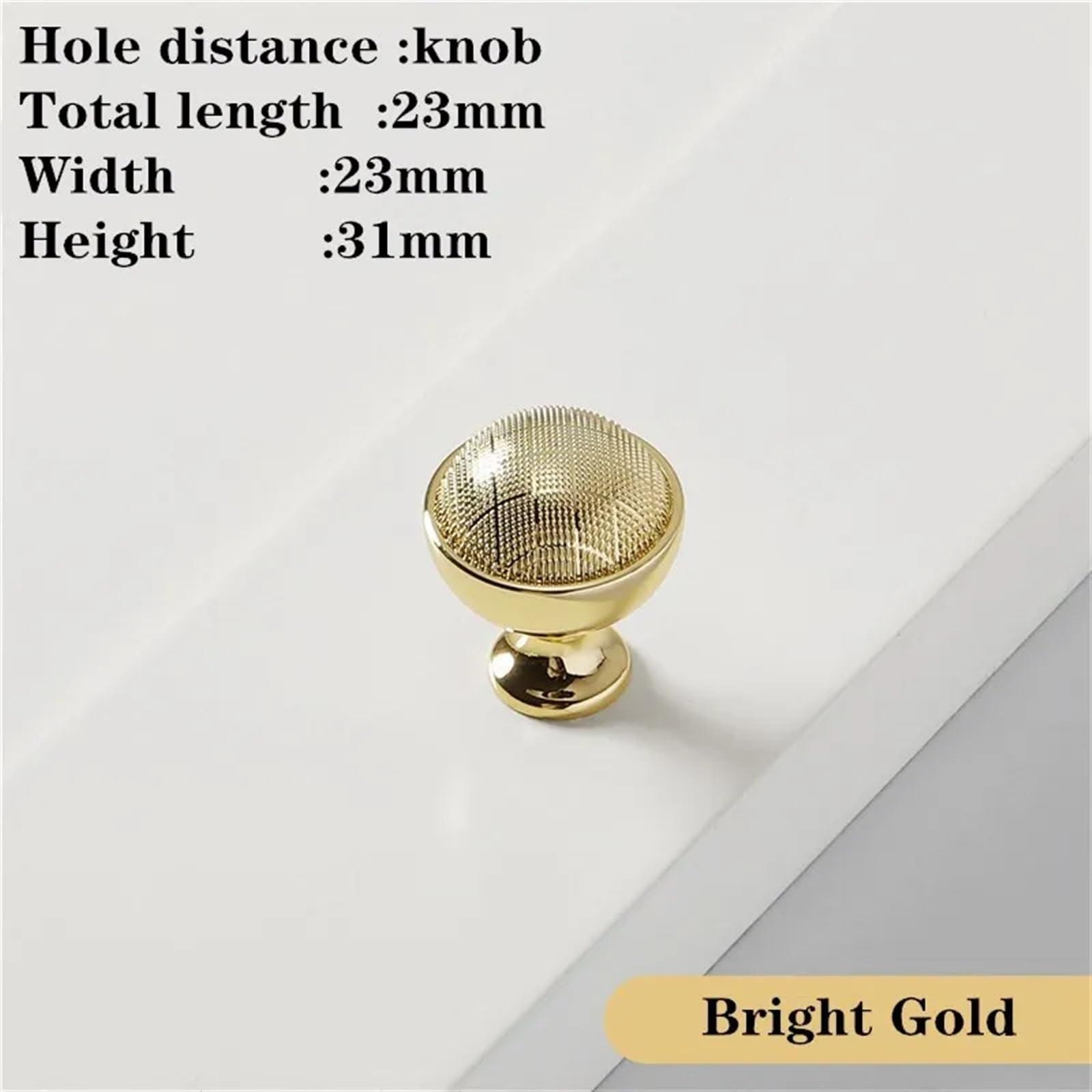 GGKLVWMA GGKLVWMA Modern Light Luxury Black Gold Kitchen Cabinet Handles Zinc Alloy Wardrobe Dresser Drawer Knobs Furniture Door Hardware 1Pcs (Color : Bright Gold Kmob)