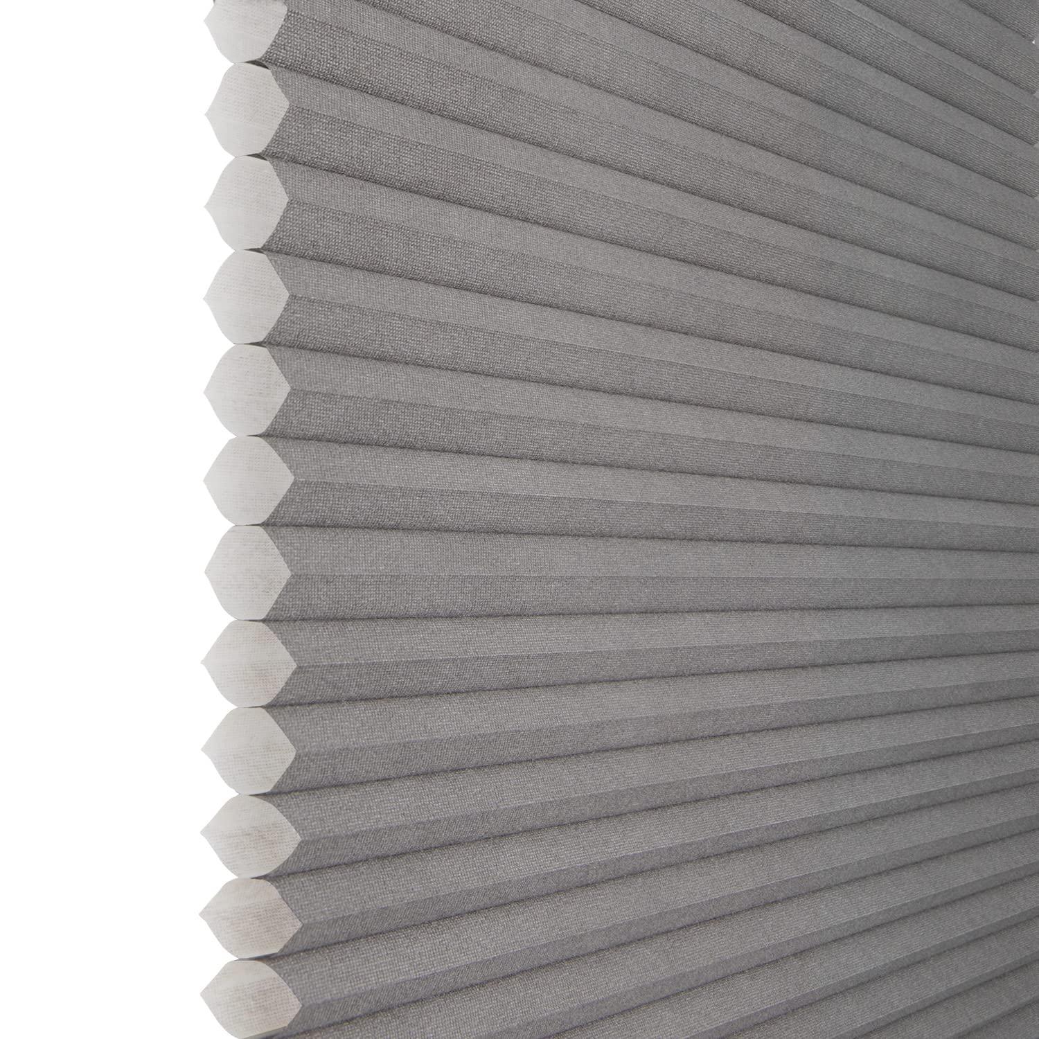CHICOLOGY CHICOLOGY Cellular Shades, Top Down Bottom Up Shades, Custom Blinds for Windows, Window Shades for Home, Door Blinds, Window Coverings, Cellular Blinds, Dark Grey (Light Filtering), 34" W x 48" H