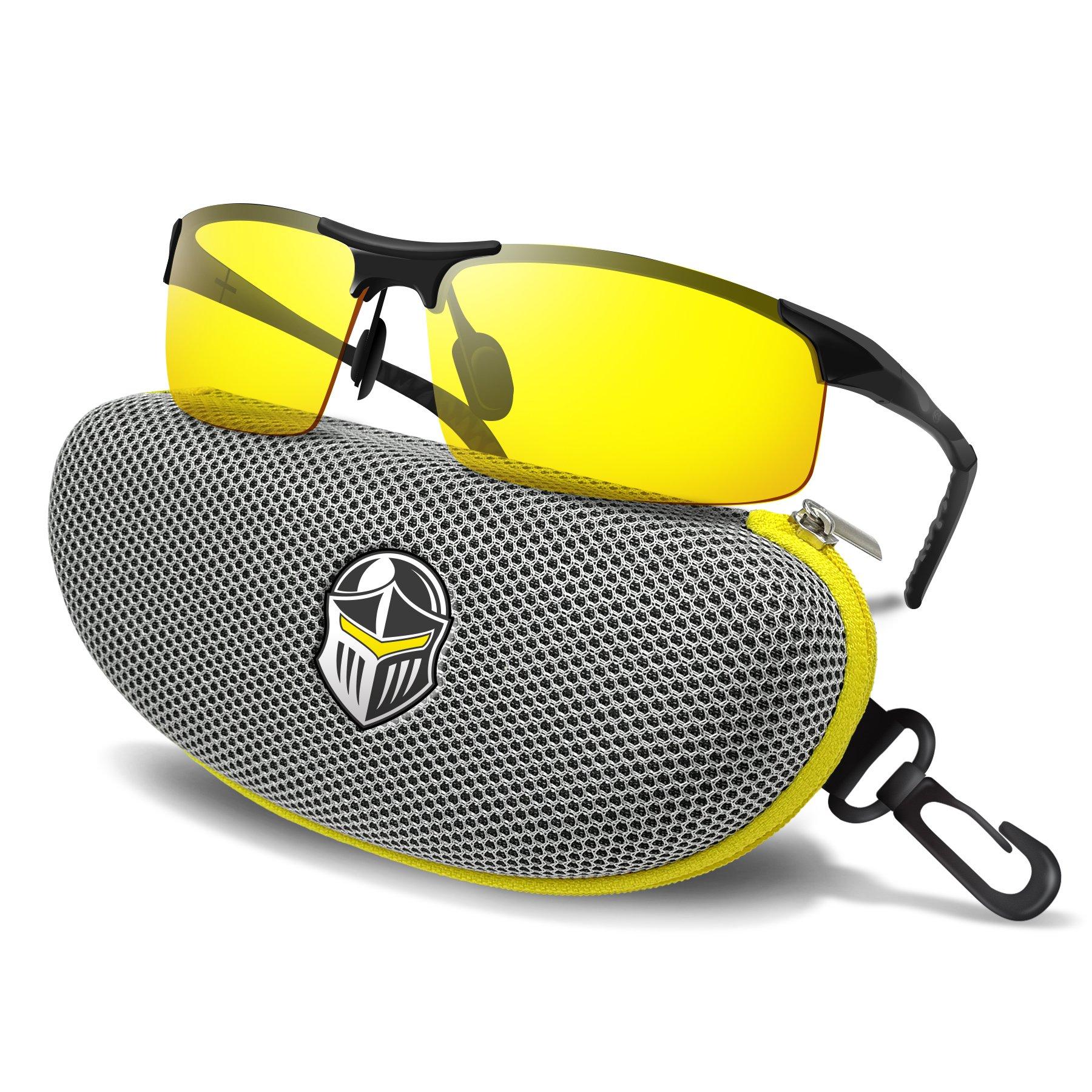 BLUPOND BLUPOND Night Vision Glasses for Driving For Men Women - Yellow Tint Anti Glare Glasses for Nighttime - Knight Visor