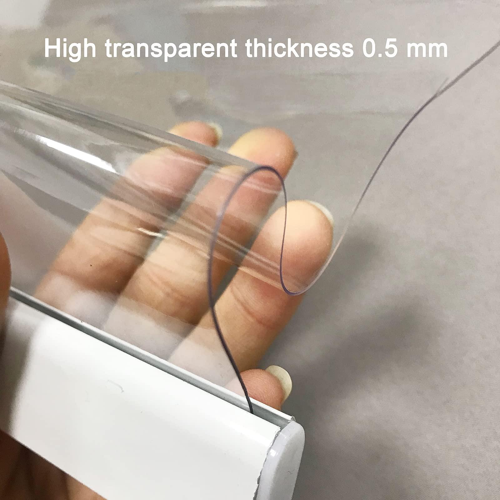 ZXCVBAS ZXCVBAS Transparent PVC Roller Shades,Clear Roller Shade,Outdoor Clear Vinyl Roller Shades, Waterproof Rainproof Roller Window Shades, Blinds for Outdoor Patio Hotel Office,120x250cm/47.2x98.4in