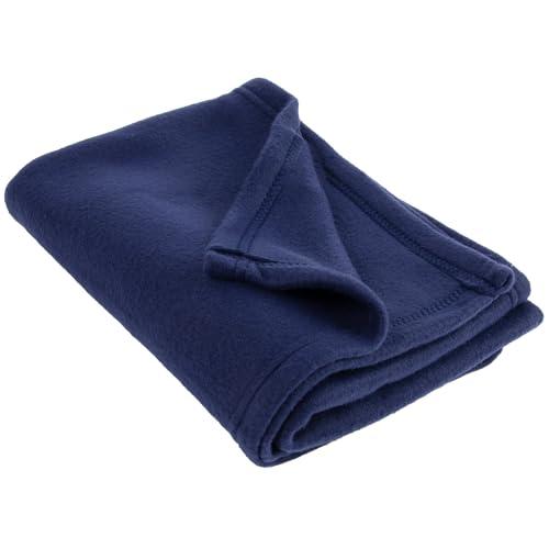 Trail maker (24 Pack) Bulk Fleece Throw Blankets for Wedding Favors, Homeless Women, Men, Homes, Bed, Sofa, Couch, Office, Pet Blankets, Travel | Soft Warm Lightweight Throw Blankets in Bulk (Navy)