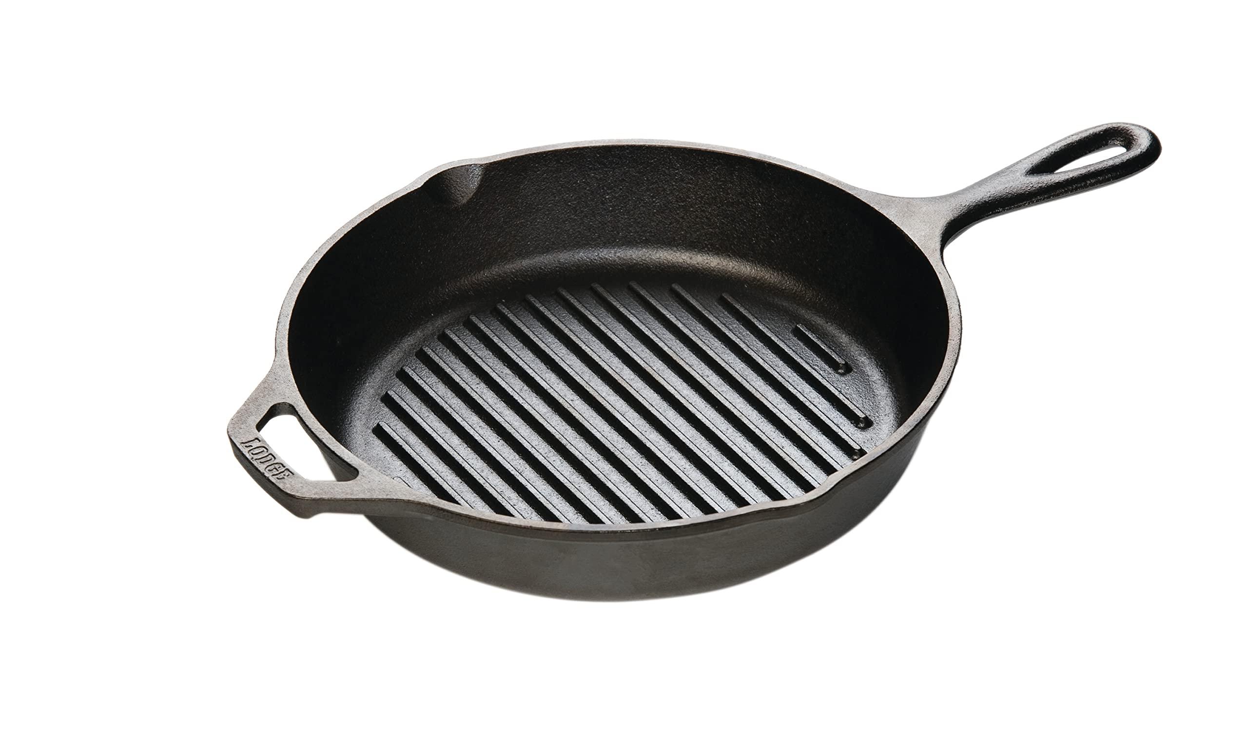 Lodge Lodge L8GP3 Cast Iron Grill Pan, 10.25-inch