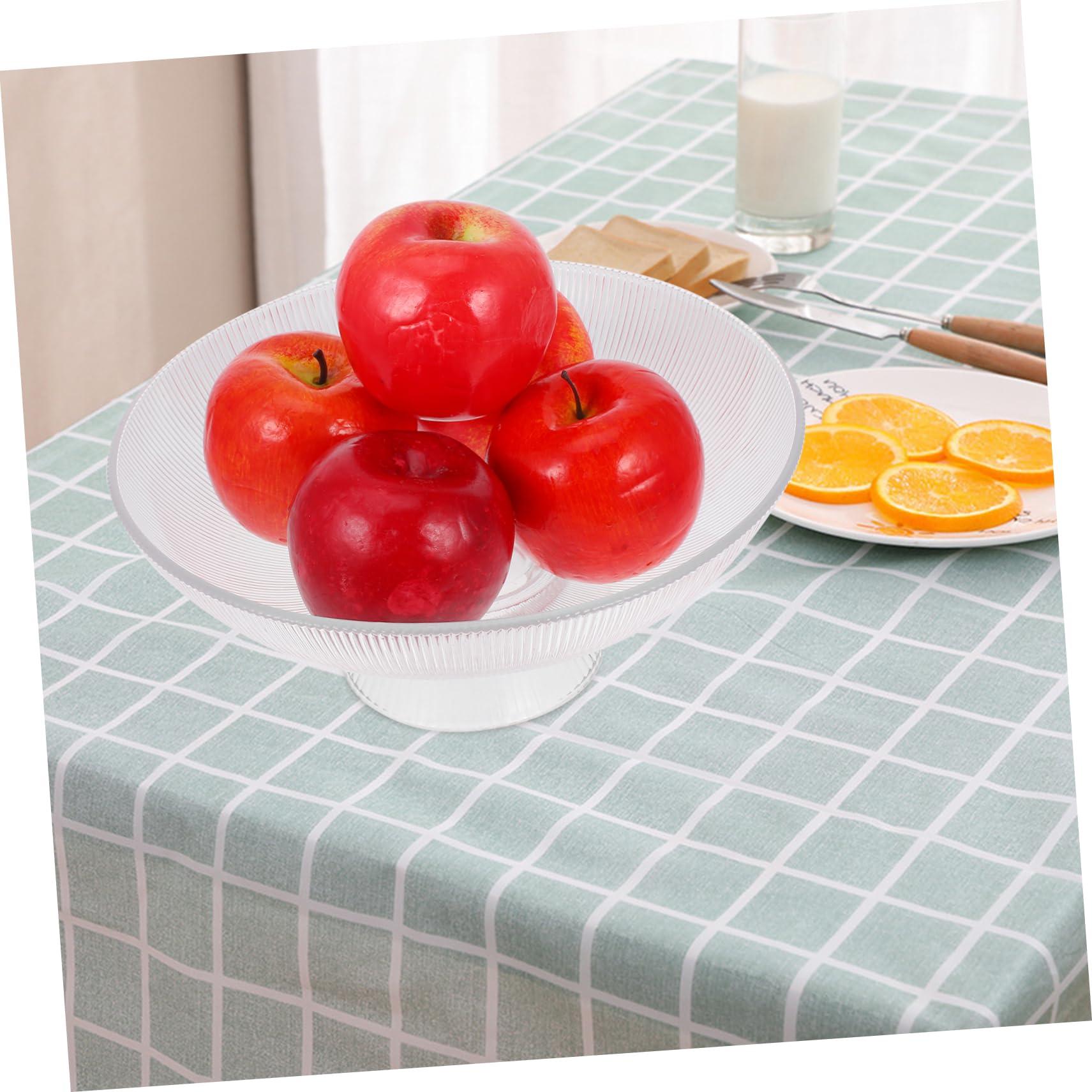 GRIRIW GRIRIW Footed Fruit Serving Plate Large Glass Bowl for Centerpiece Fruit Bowl in Kitchen