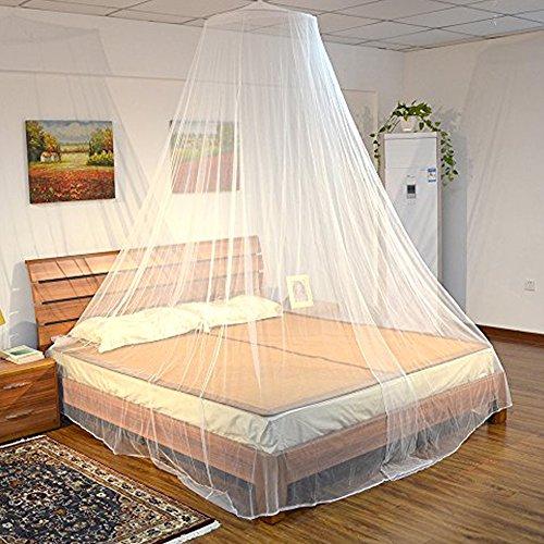 Twinkle Star Twinkle Star Bed Canopy for Single to King Size Beds, Elegant Dome Bed Netting Canopy Curtains Canopy for Single to King Size Beds (White)