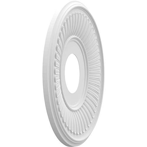 Ekena Millwork Ekena Millwork CMP13BE Berkshire Thermoformed PVC Ceiling Medallion (Fits Canopies up to 5 3/4\"), 13\"OD x 3 1/2\"ID x 3/4\"P