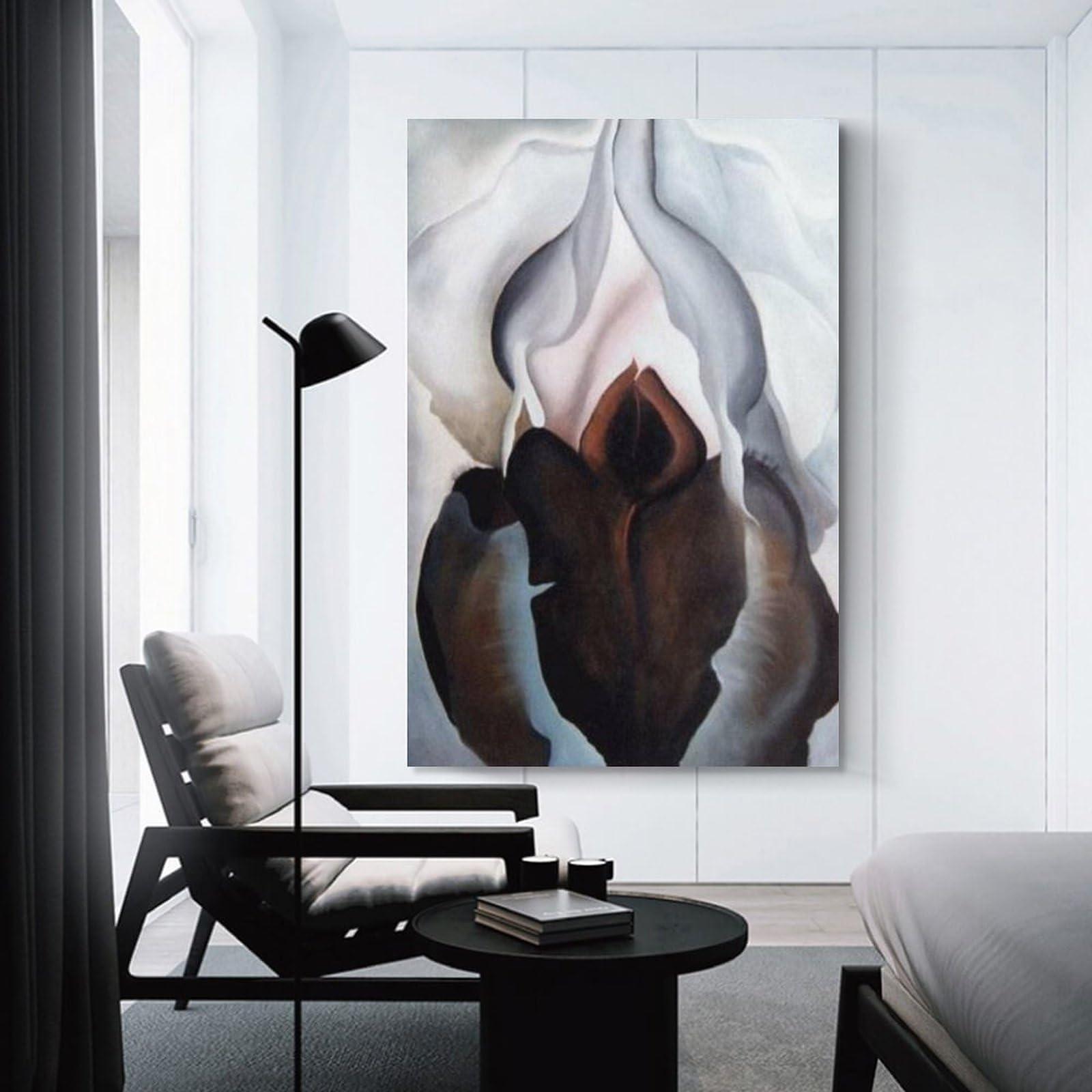 HomeLoft Basics Georgia O'Keeffe Black Iris III Room Aesthetic Poster Print Art Wall Painting Canvas Posters Gifts Modern Bedroom Decor 12x18inch(30x45cm)