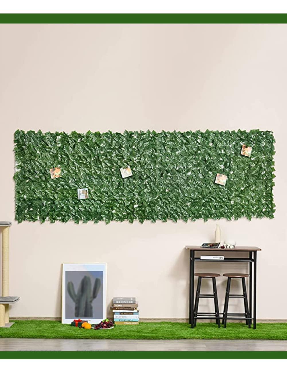 Wauvkeee Artificial Hedge Fence Screen Privacy Screen Artificial Panels Artificial plant wall,Party Carnival Artificial Plant Wall Hedge Wall Panels Vine Privacy Screen Expandable Faux Privacy Fence W813(Size: