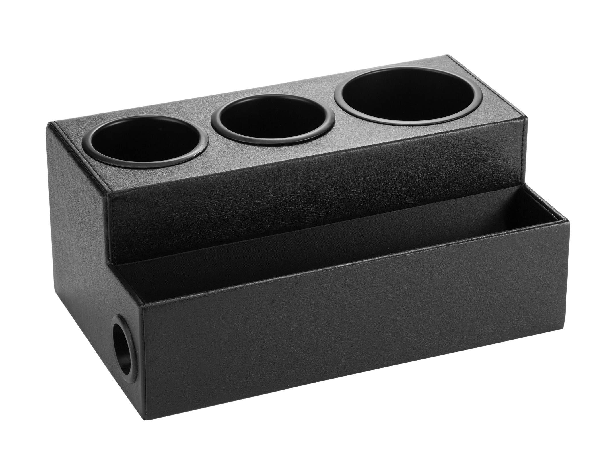 J JACKCUBE DESIGN Hair Dryer Holder Hair Tool and Styling Organizer, Bathroom Countertop Blow Dryer Organizer, Vanity Storage Stand for Accessories, Makeup, Toiletries (Black) MK154C