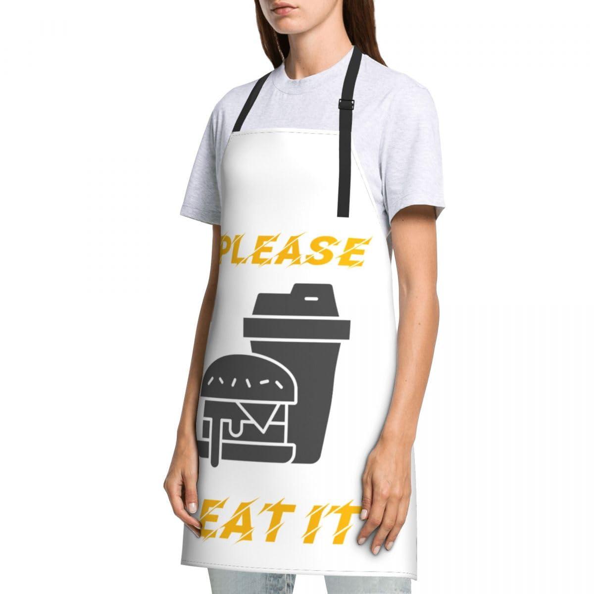 YURIOPF YURIOPF Custom Personalized Kitchen Aprons for Women with Adjustable Tie, Add Your Photo Text Logo, Waterproof Apron Kitchen Cooking Aprons, SandyBrown
