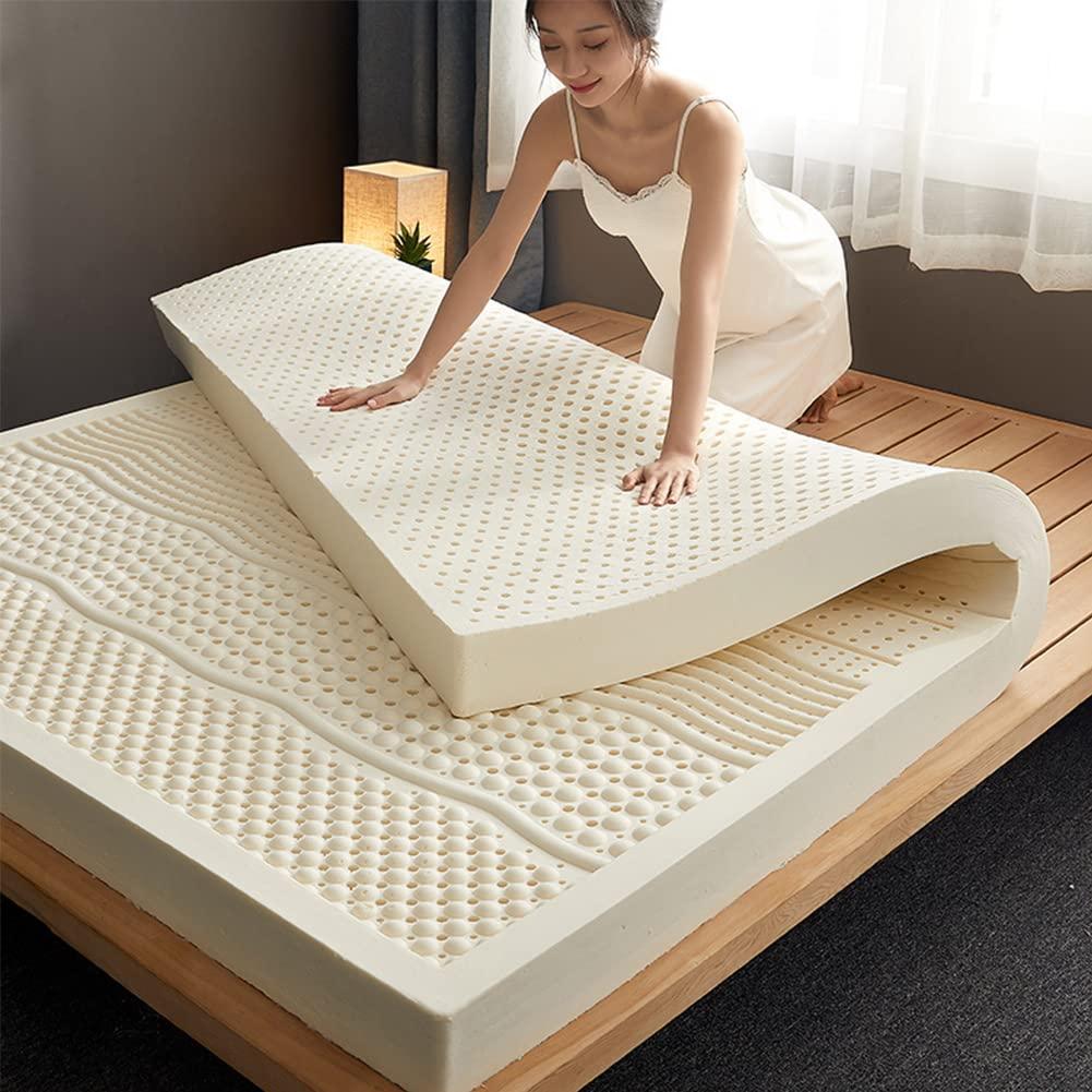 WKXTECZT WKXTECZT 100% Natural Latex Mattress,Washable Natural Latex Mattress Imported Natural Rubber Pure Mattress,Honeycomb Pore Ventilation,Latex Mattress,2in,180x220cm(71x86in)