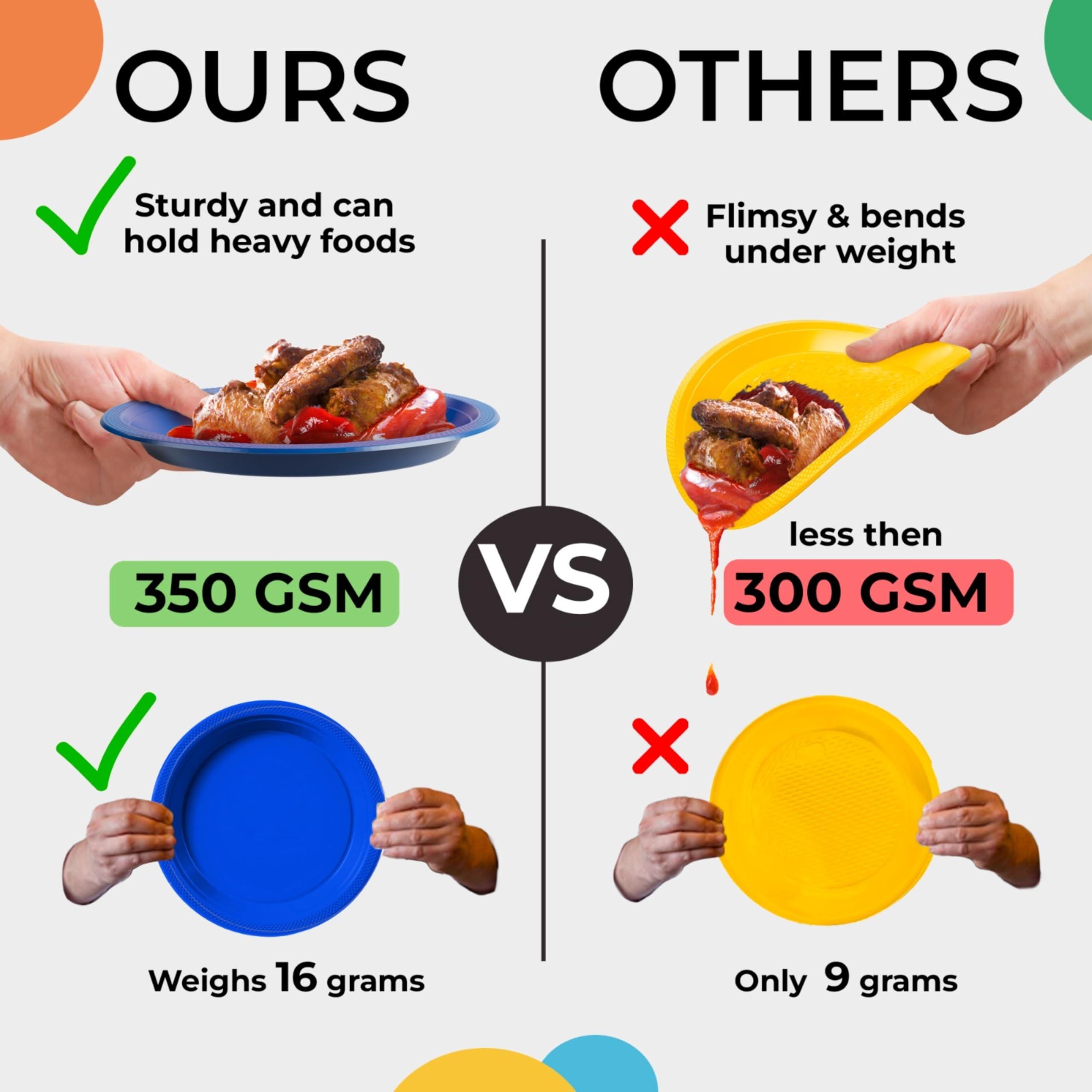 Exquisite Exquisite Black Plastic Plates Disposable 10\" Black Plastic Dinner Plates 100 Pcs Black Disposable Plates Plastic Plates For Party Plates Disposable Heavy Duty Black Plates Disposable For Party