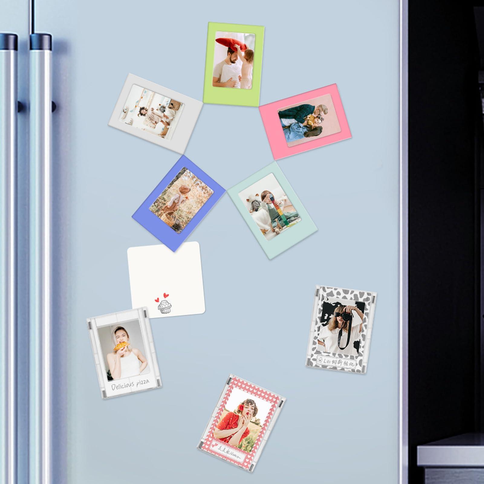 Dpofirs 10Pcs 3 Inch Refrigerator Magnets Picture Frames, Inner 2.4x1.8in Magnetic Photo Frame for File Cabinets Storage Cabinets Dishwashers