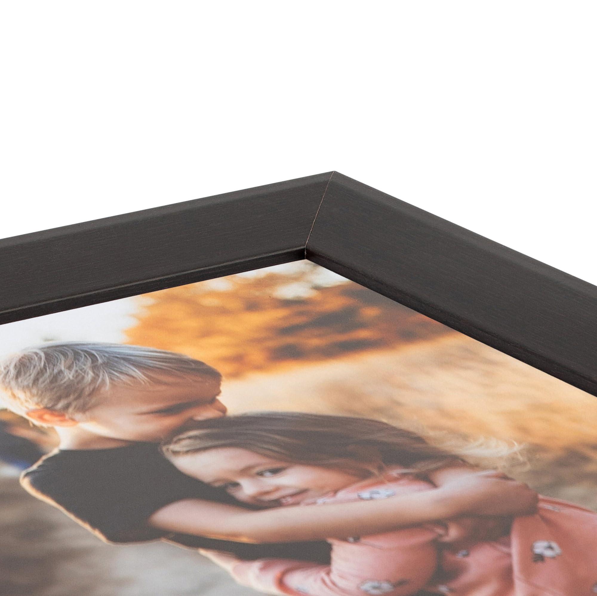 ArtToFrames ArtToFrames 23x34 Inch Brown Picture Frame, This 1.11 Inch Custom Wood Poster Frame is Sloped Dark Walnut - Comes with Economy Acrylic and Corrugated Backing (2WOMC-BWPF04-1241-23x34)