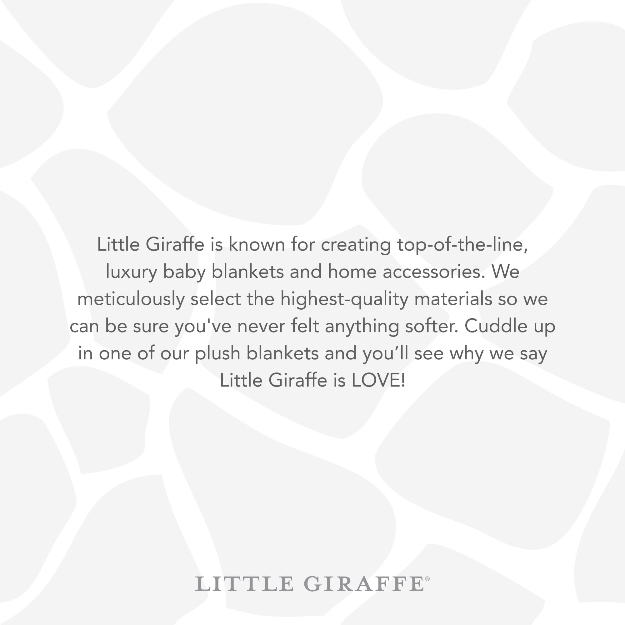 Little Giraffe Little Giraffe Baby Blanket - Chenille Soft Blanket with Satin Trim - Baby Stroller Blanket - Newborn Baby Essentials & Gifts - 29\" x 35\" - Silver