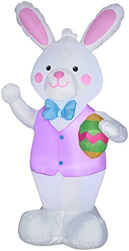 Gemmy Gemmy Easter Bunny Holding Easter Egg Airblown Inflatable Easter Rabbit