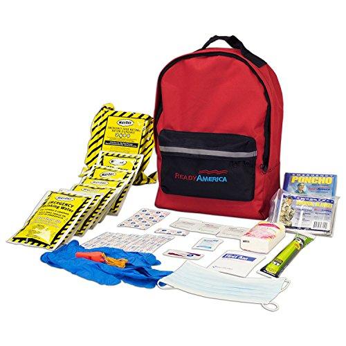 Ready America Ready America 72 Hour Emergency Kit, 1-Person, 3-Day Backpack, Includes First Aid Kit, Survival Blanket, Emergency Food Portable Disaster Preparedness Go-Bag for Earthquake, Fire, Flood