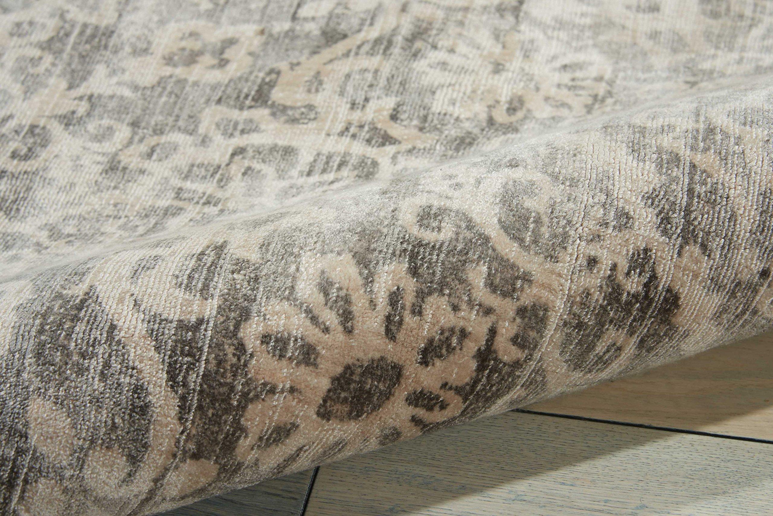 Nourison Kathy Ireland Worldwide Rustic/Vintage Floral/Botanical Area Rug, 9'x12' , Grey