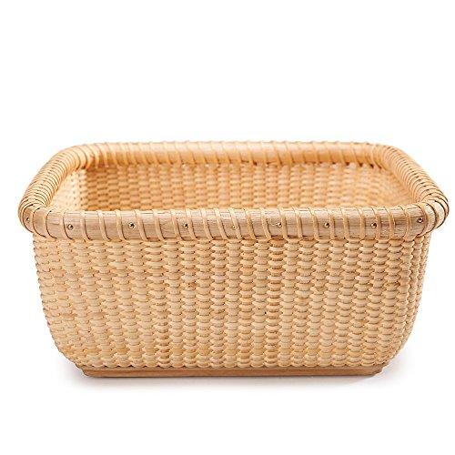 Teng Tian Teng Tian Nantucket Baskets Napkin Baskets Woven Basket Rattan Basket Storage Basket Sewing Baskets longaberger Wicker Nested Party Baskets Sewing Storage Hand-woven rattan square tray