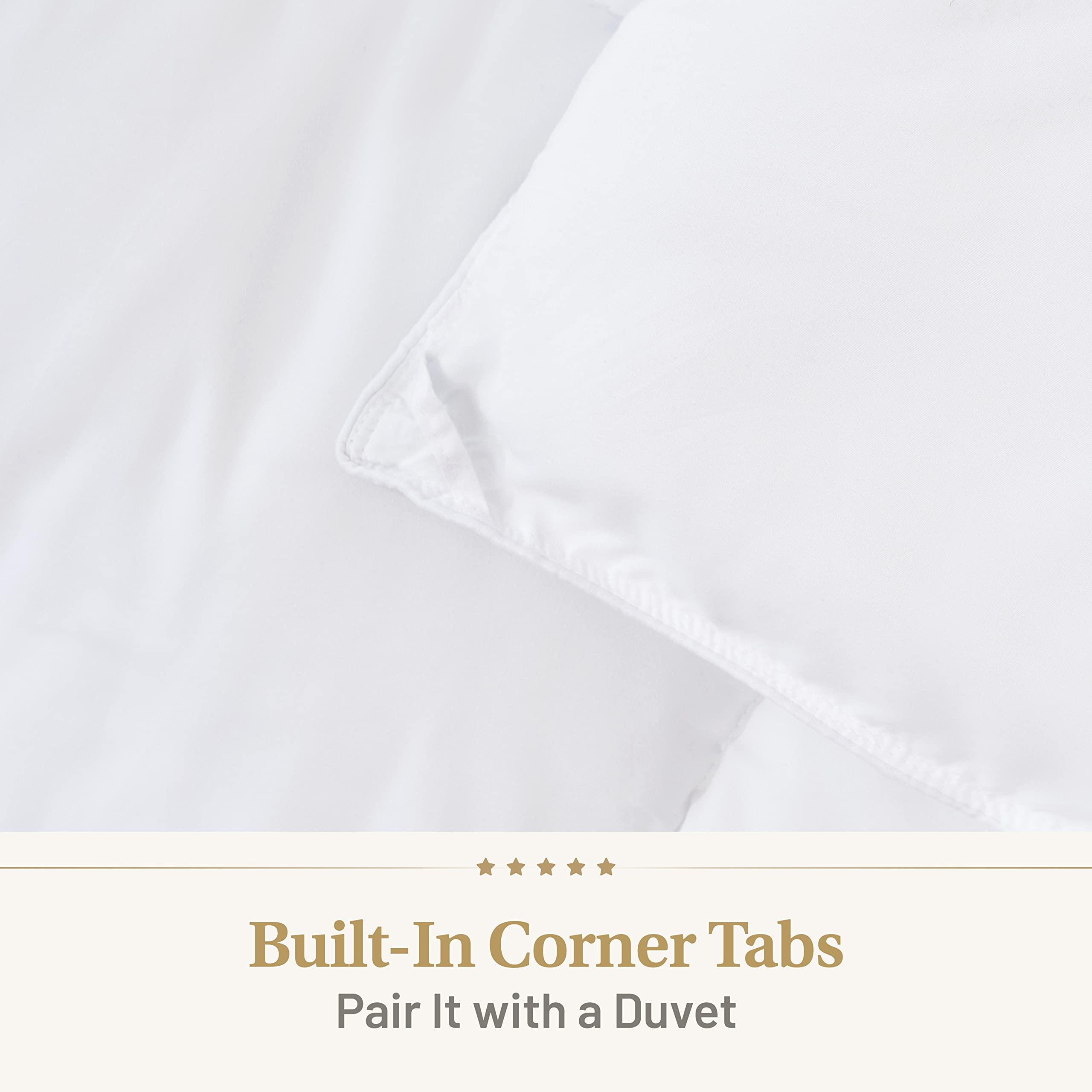 Lavish Comforts Down Alternative Comforter King Size - Fluffy Duvet Insert - Premium Plush All Season - Luxury Breathable Hotel Cooling Comforter - King, White, 104x86 inches - Comes Compressed Packaging