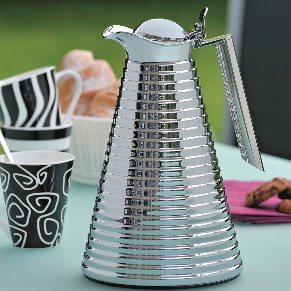 Alfi Alfi Glass Vacuum Chrome Plated Copper Thermal Carafe for Hot and Cold Beverages, 1.0 L, Chrome, One Size (AG1400CM2)