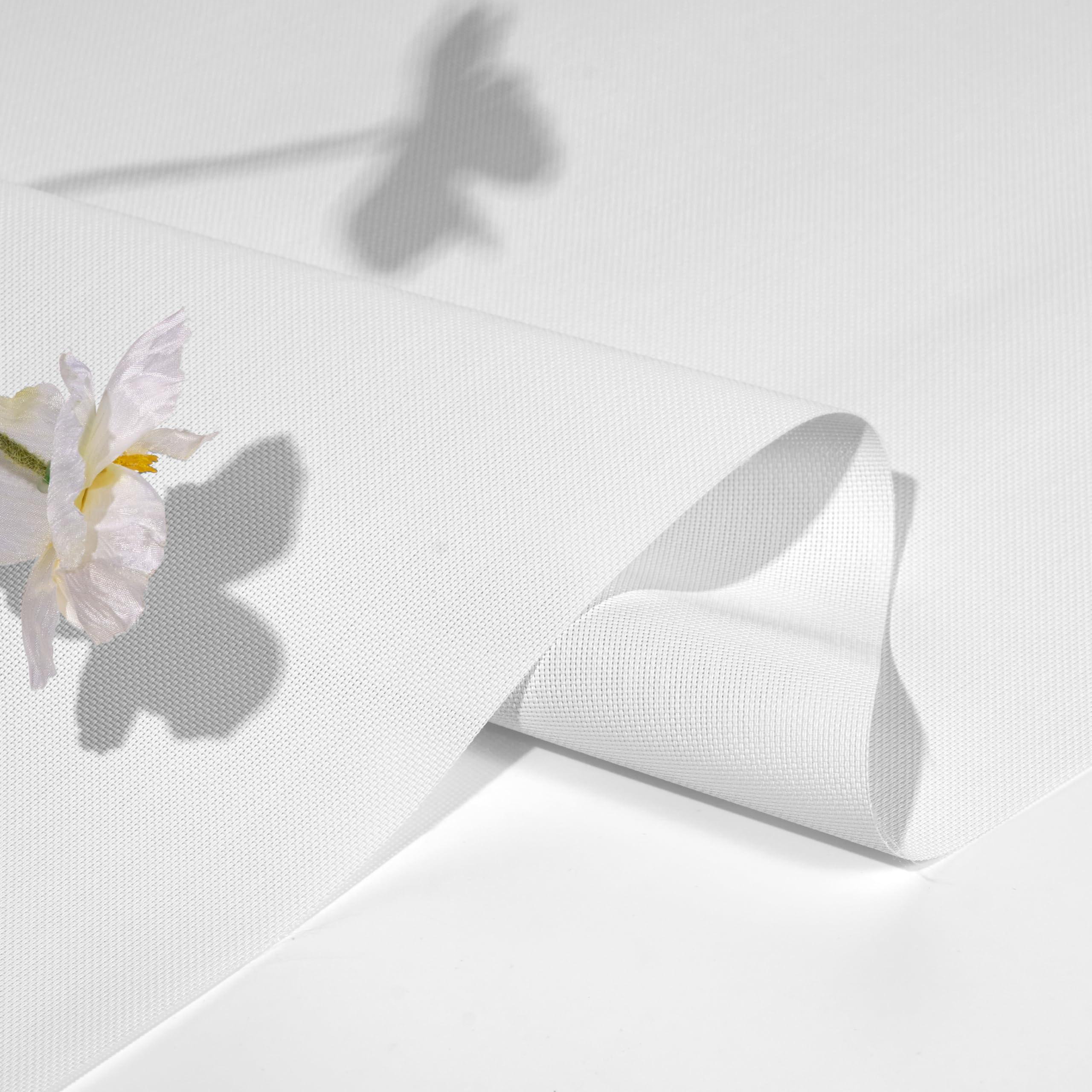 HOTSOON HOTSOON Light Filtering Roller Shades for Windows, Cordless Roller Blinds with UV Protection, Window Blinds, Solar Fabric Window Shades Easy Installation for Home Office, White, 12" W x 84" H