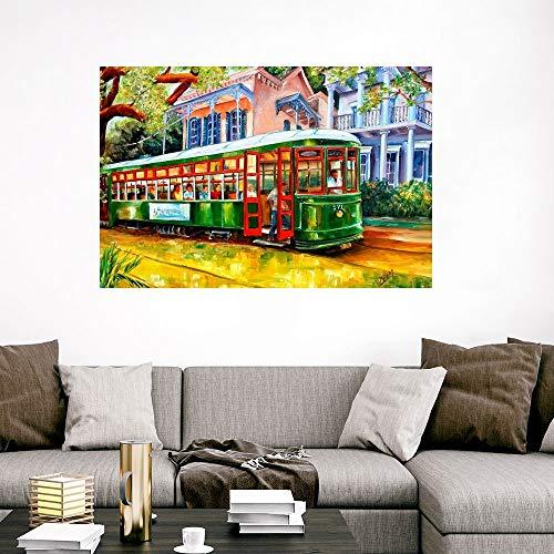 GREATBIGCANVAS GREATBIGCANVAS Streetcar in The Garden District Unframed Poster Print