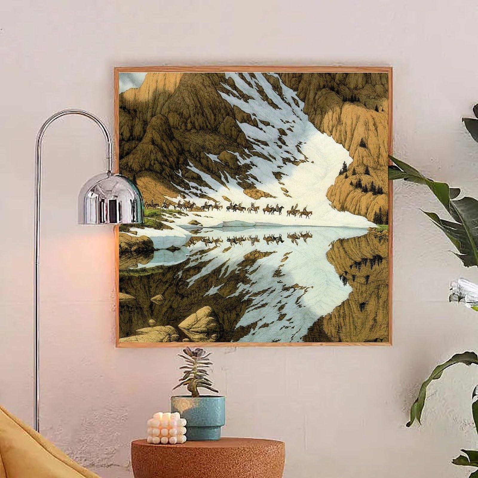 CULPRT Famous Bev Doolittle Modern Art Posters (8) Wall Poster Art Canvas Printing Gift Office Bedroom Aesthetic Poster 16x16inch(40x40cm) Frame-style