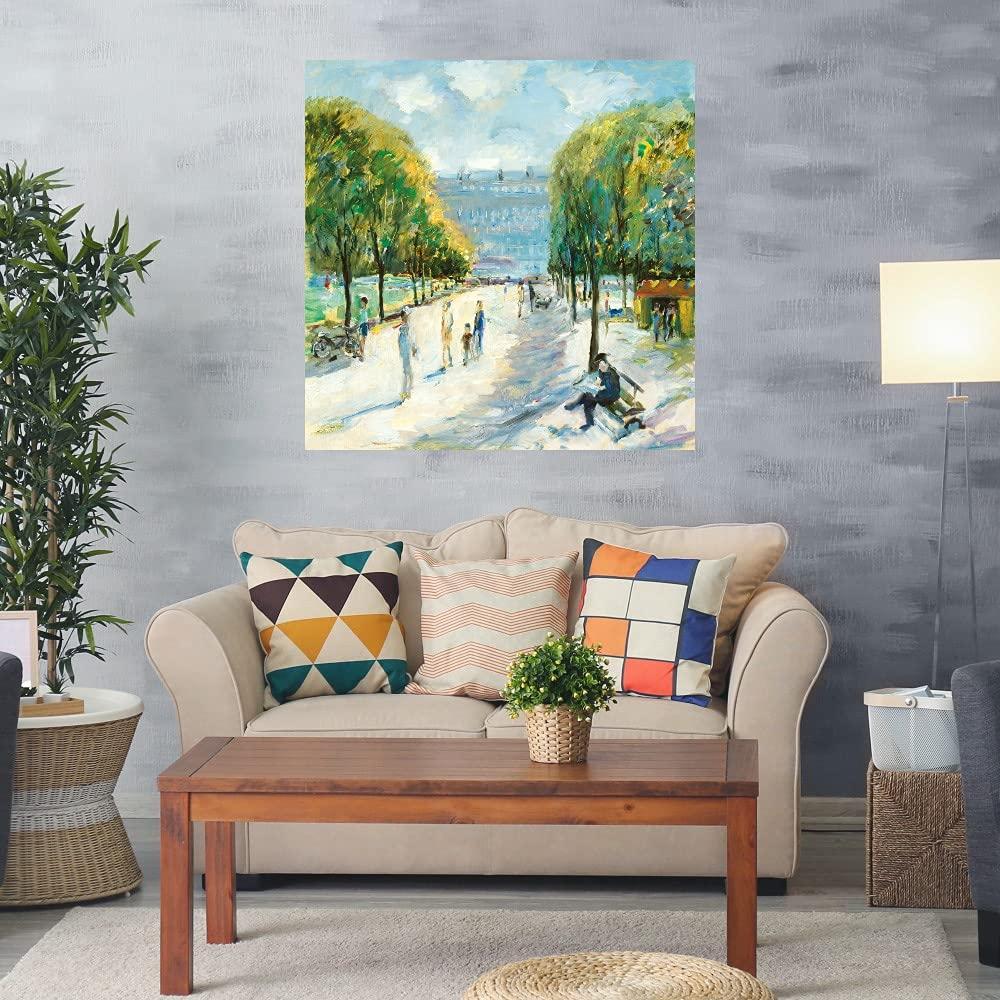 Fine Art Canvas Fine Art Canvas Parisian Afternoon IV Canvas Wall Decor by Artist Marysia Burr for Living Room, Bedroom, Bathroom, Kitchen, Office, Bar, Dining & Guest Room - Ready to Hang - 37 in x 37 in