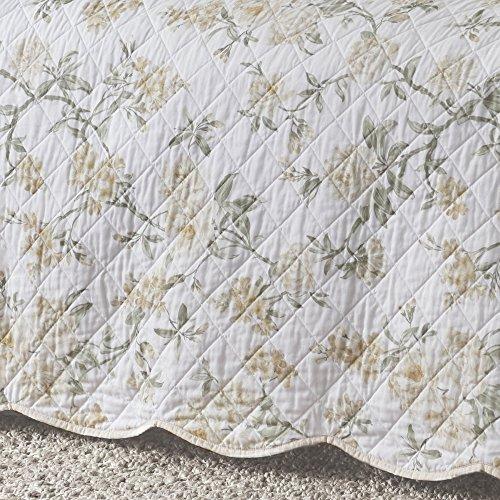 Nostalgia Home Nostalgia Home Juliette Yellow Floral King Bedspread, White