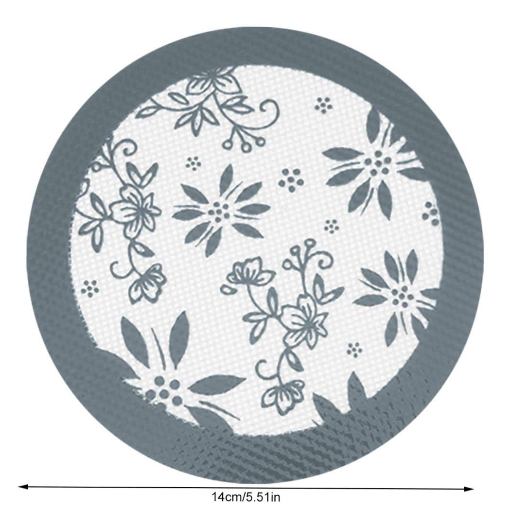 Generic 6 Pcs Silicone Pastry Mat, Counter Mats Baking Mats Dough Roll Mats Oven Liners Fondant/Pie Mats for Bread Making Tools And Supplies, Dough Rolling mat, Pie Crust, Fondant Mat (White+Grey)