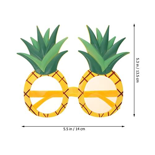 Amosfun Amosfun Hawaiian Novelty Party Sunglasses Beach Pineapple Eyeglasses Pineapple Glasses Summer Party Favors Funny Eyewears Glasses Dancing Party Supplies