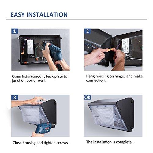 LEDMO LEDMO 120W LED Wall Pack Light 15840LM 840W HPS/HID Equivalent 5000K LED Security Flood Commercial and Industrial Outdoor LED Wall Lights for Parking Lots|Warehouses|Factories|House