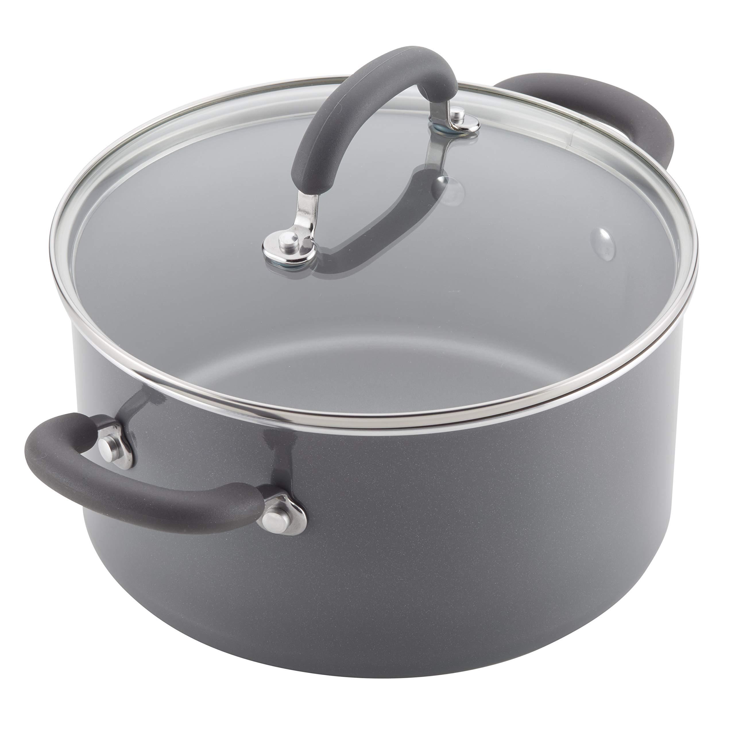 Rachael Ray Rachael Ray Create Delicious Nonstick Cookware Pots and Pans Set, 13 Piece, Gray Shimmer