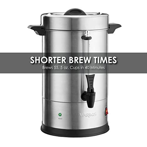 Waring Waring Commercial WCU550 55-Cup Commercial Heavy Duty Stainless Steel Coffee Urn, Silver
