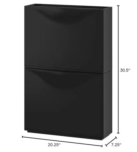IKEA IKEA Trones Shoe Cabinet/Storage 20 1/2x7 1/8x15 3/8'' 2 Pack, Black, 18X52X39