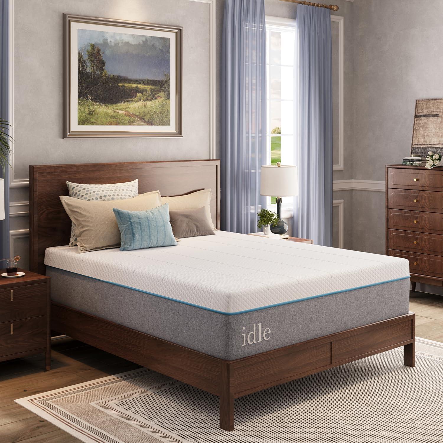 EGOHOME EGOHOME Full Mattress 14 Inch Cooling Gel Memory Foam, Fiberglass Free, Mattress Bed in a Box for Back Pain Relief, Medium Firm, CertiPUR-US Certified, 54x75x14, White